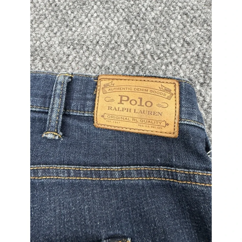 Polo Ralph Lauren Men's 50x32 Hampton Relaxed Straight Jeans Dark Blue Denim